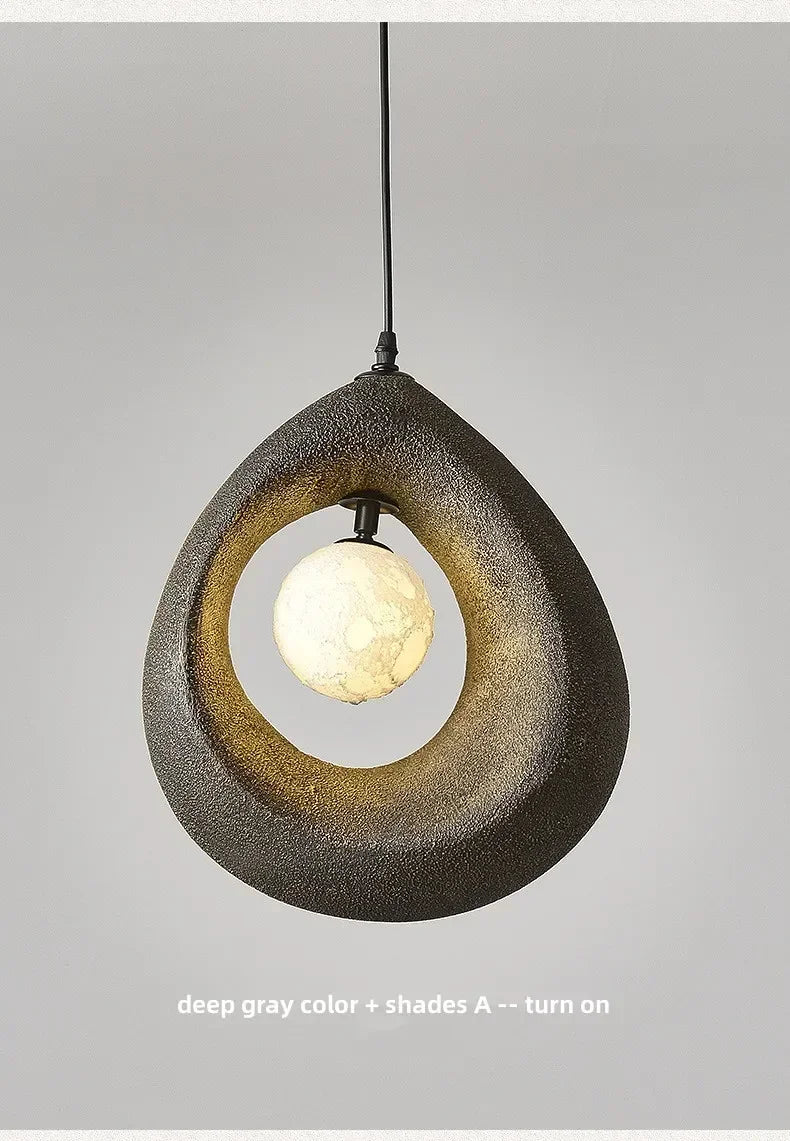 Japanese Wabi Sabi Pendant Light Nordic Dining Room Ceiling Chandelier Home Decor Bar Table Kitchen Island Creative Hanging Lamp