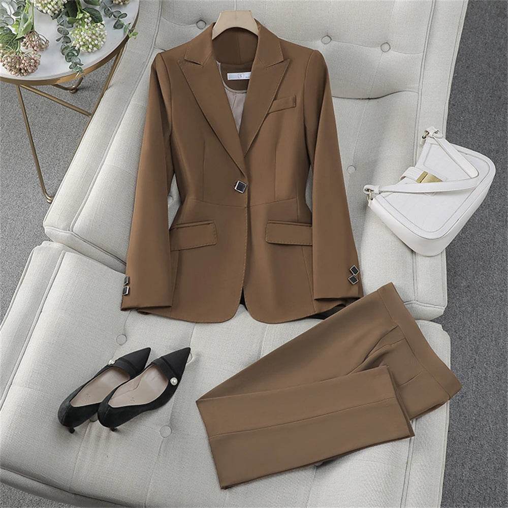 Tailor Made Women Suits Office Ladies Female Business Work Wear 2 Pieces Set Formal Blazer Suits (Jacket+Pants) - AIAZ