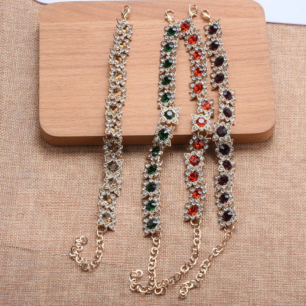 Luxury Austrian Crystal Glass Choker Necklace Women Jewelry Best Friendship Statement Necklaces Pendants For Bridal Wedding
