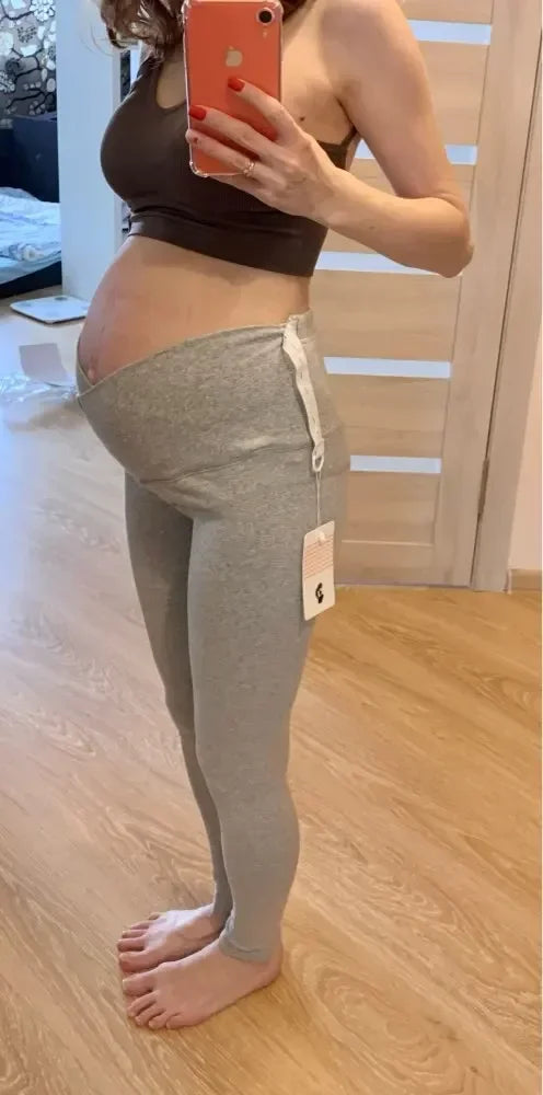 Low Waist Belly Cotton Maternity Legging Spring Casual Skinny Pants Clothes for Pregnant Women Autumn Pregnancy