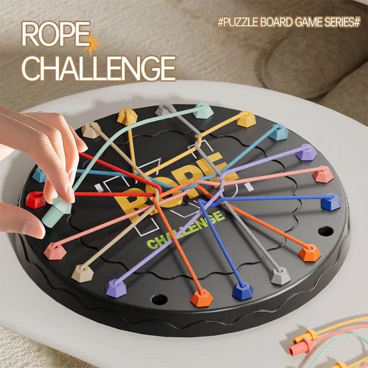 Kid Rope Knots Puzzle Social Board Game Color Line Sorting The Great Rope Untying Challenge Logic Thinking Strategy Table Game - AIAZ