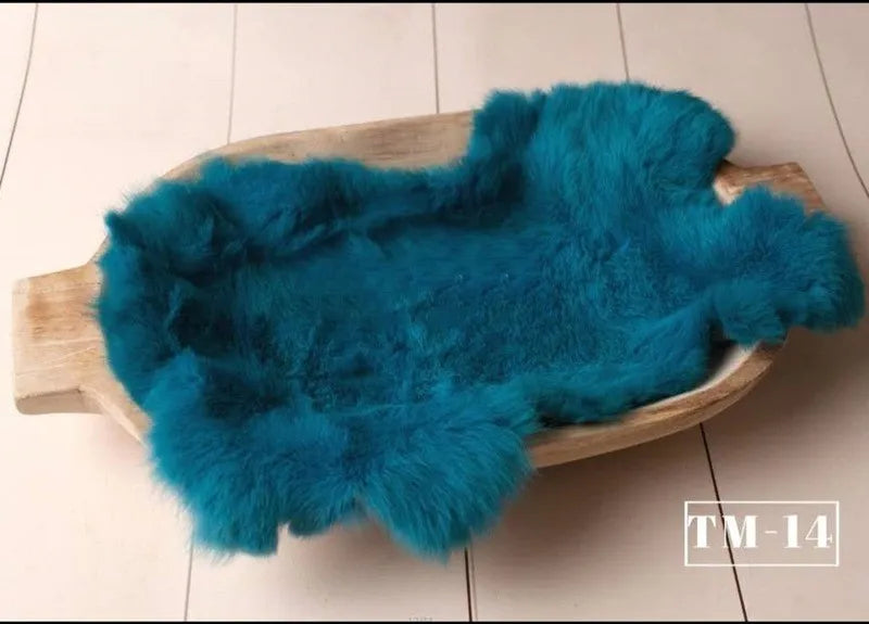 Newborn rabbit fur for baby photography props,basket filler cushion blanket