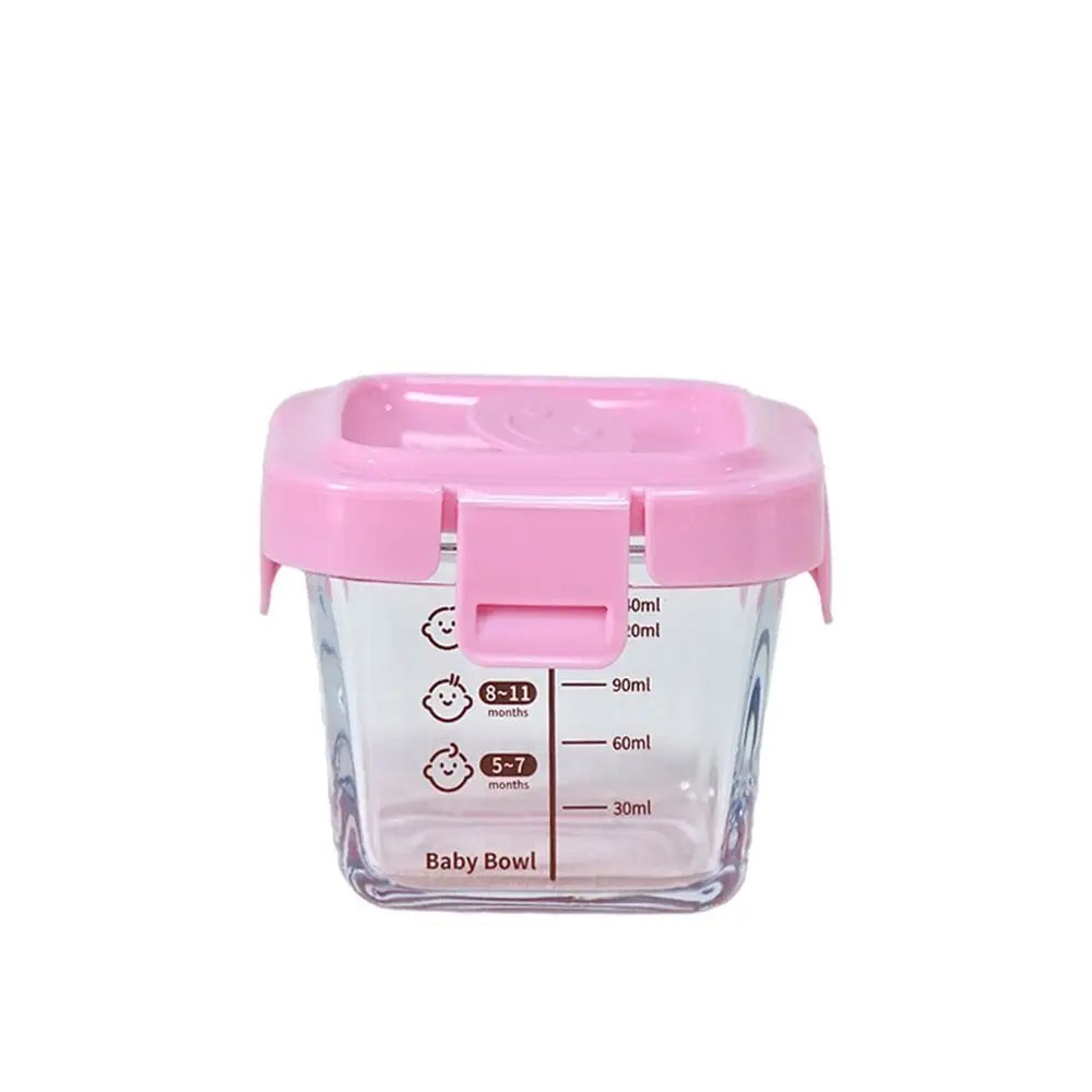 140ml Glass Food Storage Box Frozen Baby Food Glass Cup Baby Food Storage Jar for Little Ones Microwave Safe