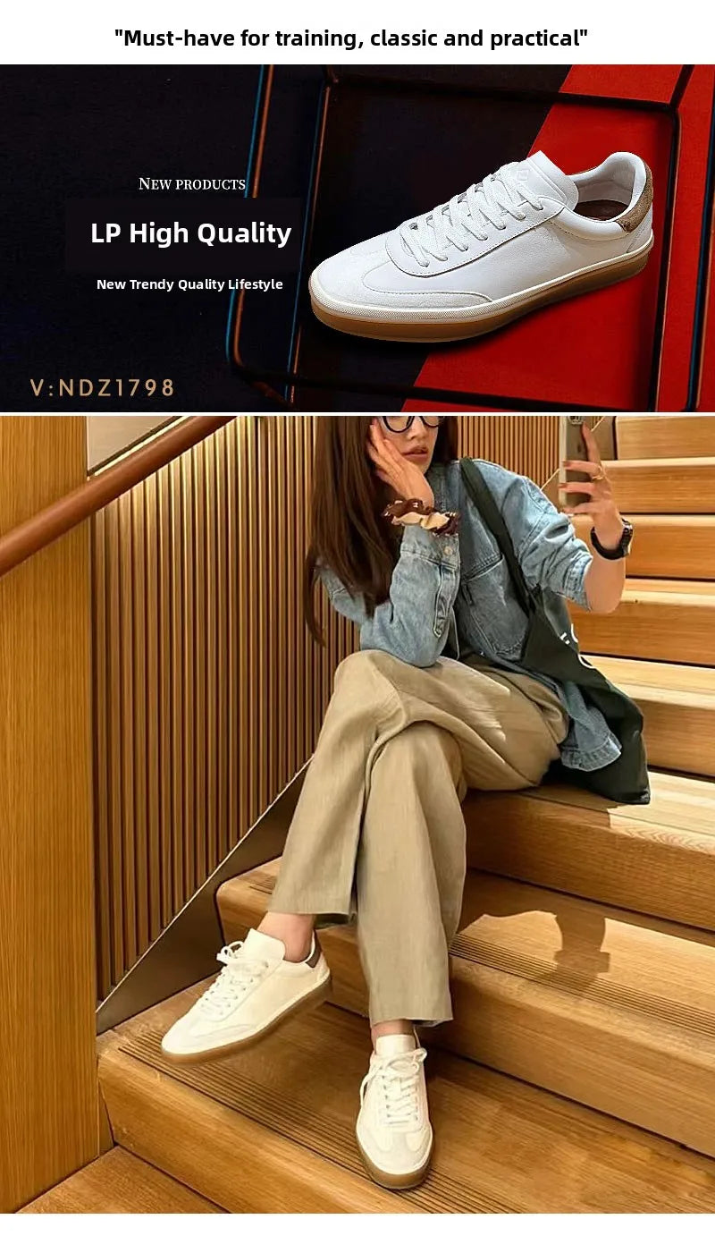 Real Leather Deqin oes ex Casual Cross Bule Sle Spring Summer Color Blo Leisure Board oes Trendy Women's Men's