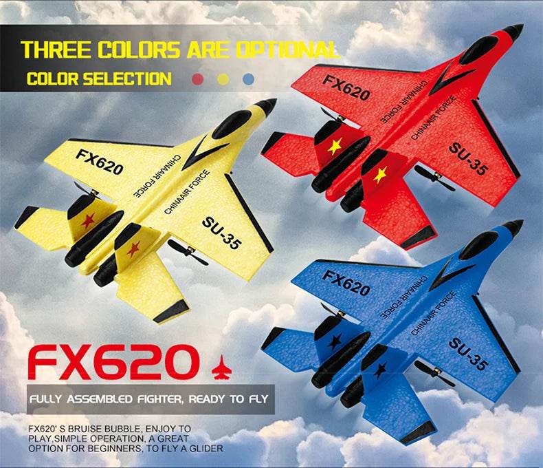 RC Foam Aircraft SU-35 Plane 2.4G Radio Control Glider Remote Control Fighter Plane Glider Airplane Foam Boys Toys for Children - AIAZ