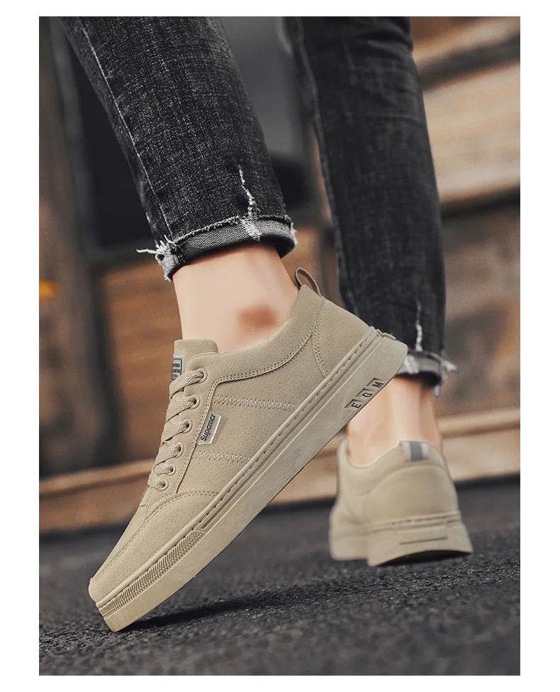 Men's Shoes 2025 New Spring Work Safety Shoes, Anti-slip, Wear-resistant, Versatile Casual Sports Work Shoes, Men's Board Shoes - AIAZ