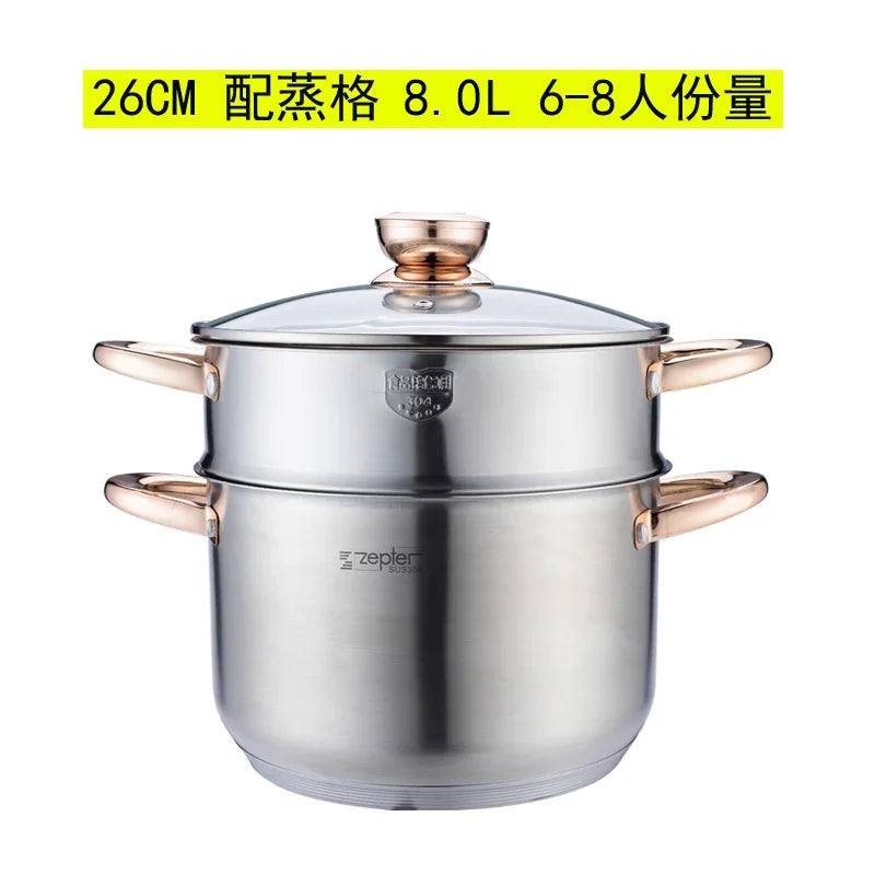 Premium Induction Cookware Set, High-Grade Inox Casseroles, Frypan, Saucepan, Kitchen Utensils & Tools, Efficient Cookware
