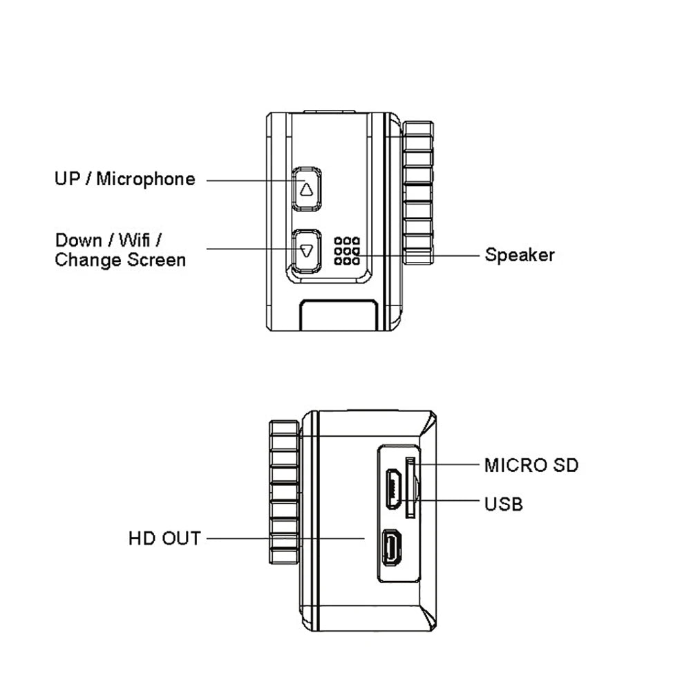 2" IPS Dual Screen Action Camera 5K 30FPS  4K 60FPS 48MP EIS Video With Optional Filter Lens 1080P Webcam Vlog WiFi Sports Cam