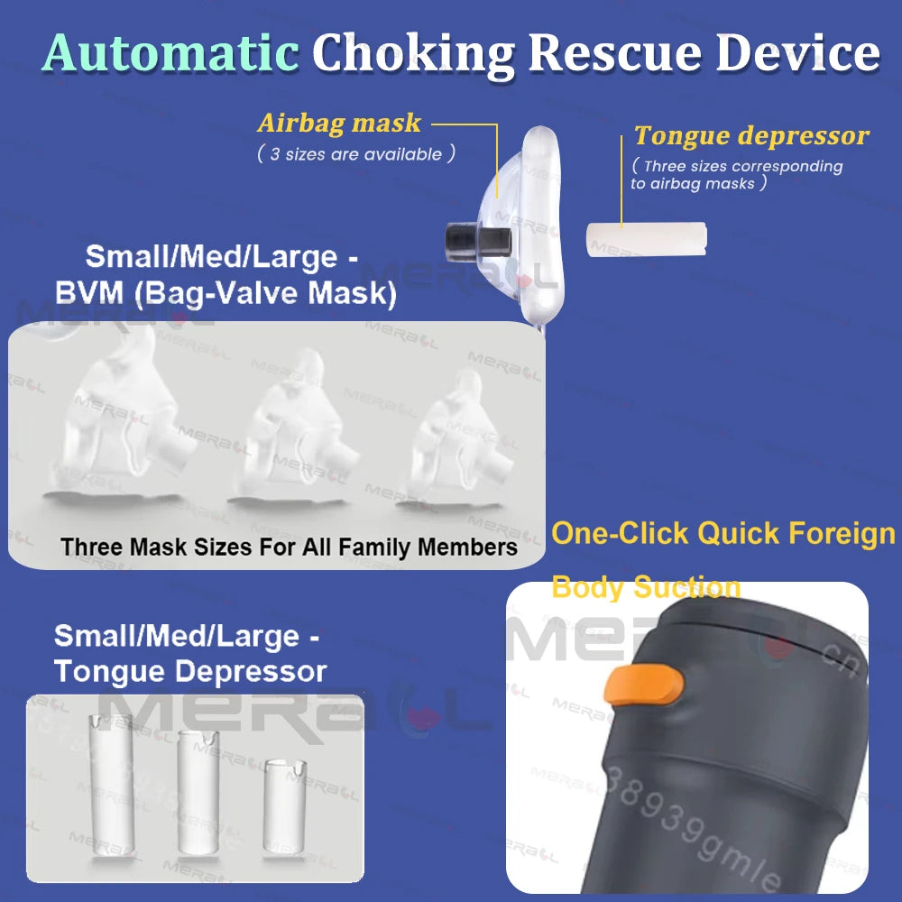 Auto CPR First Aid Choking Device Outdoor Home CPR Choking Emergency Equipment Adult Children Breath Rescue Anti Asphyxia Device