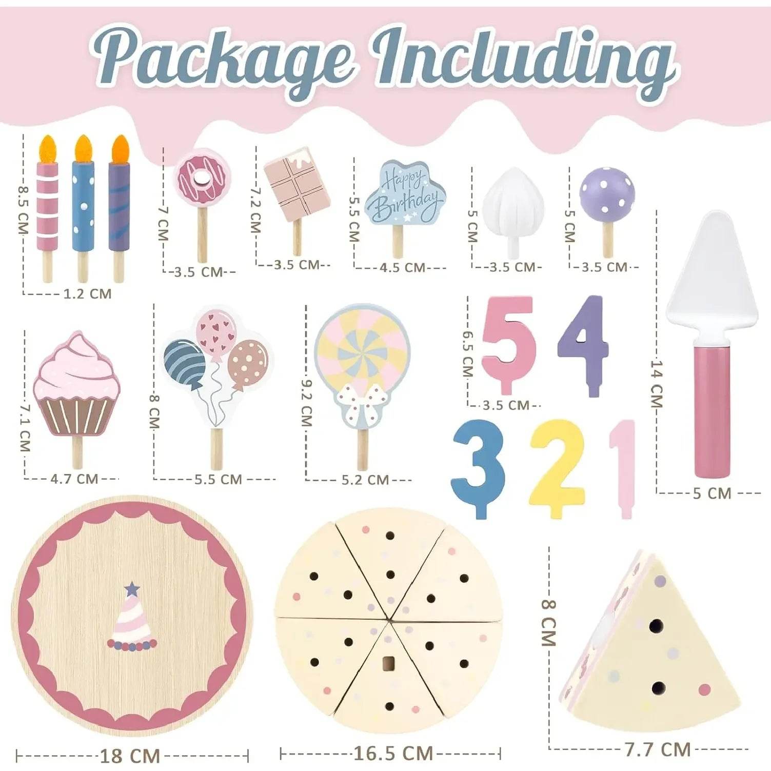Wooden Kids Kitchen Toys Simulation Birthday Cake Toy Pretend Play Cutting Food Game Children Role Play Toy Gifts for Boy Girl - AIAZ