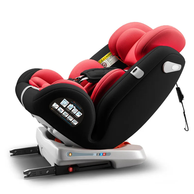 360 degree rotating child safety seat for car use easy to sit and recline chair for 0-12 year old baby and baby in car