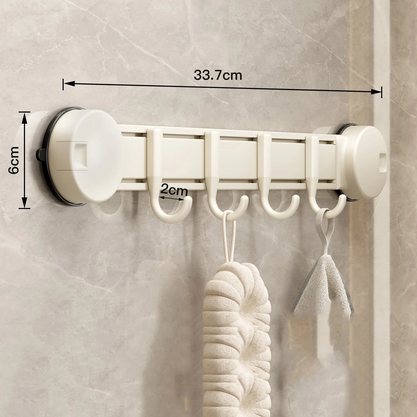 Suction Cup Hook Strong Load-bearing Adhesive Rack Hook Wall-mounted Punch-free Bathroom Door Clothes Hanging Artifact