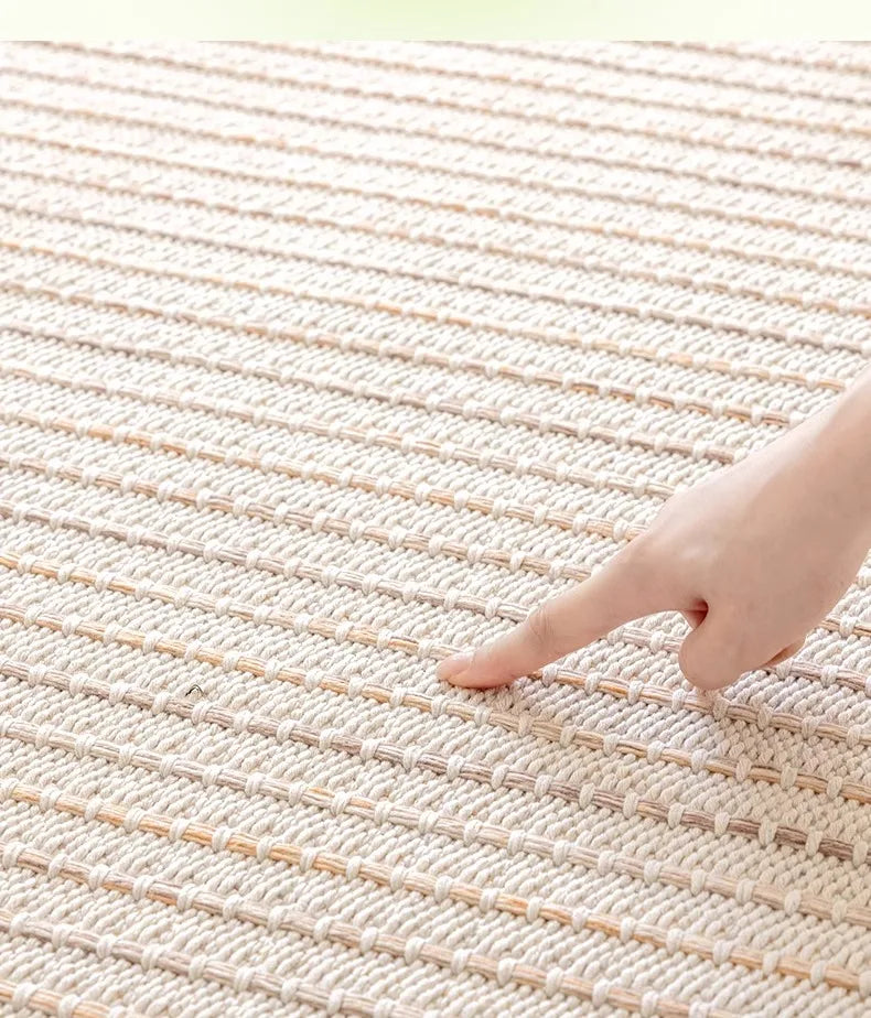 100% Cotton Carpet Living Room No Glue Health Kid Room Carpet Crawling Play Mat Minimalism Modern Bedroom Cloakroom Rugs Carpet