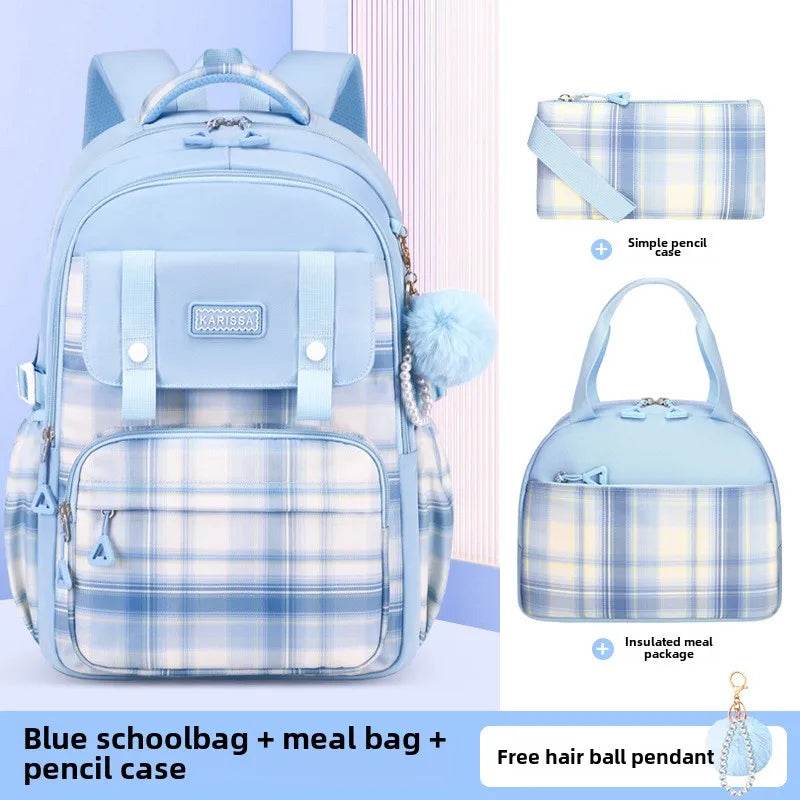 SET Backpacks for Girls School Bags Aesthetic Backpack Elementary Student Teen Girls Cute Bookbag Kids Backpack Girls mochila - AIAZ