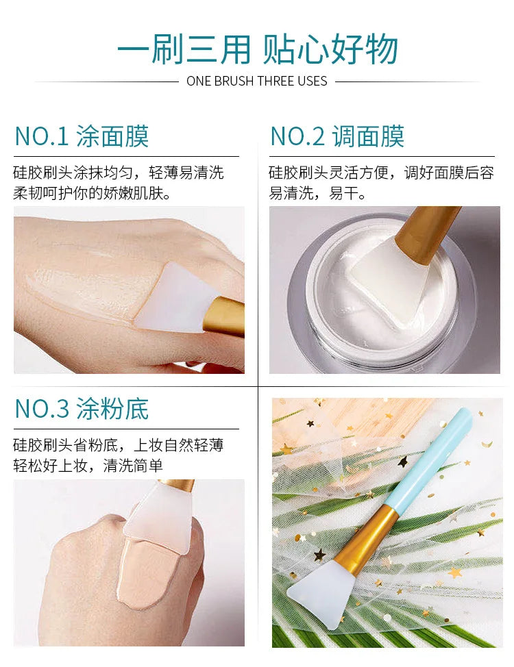 Silicone Facial Mask Brush Face Skin Care Tool Soft-headed DIY Mud Brush for Women DIY Beauty Smear Supplies Tools Skincare
