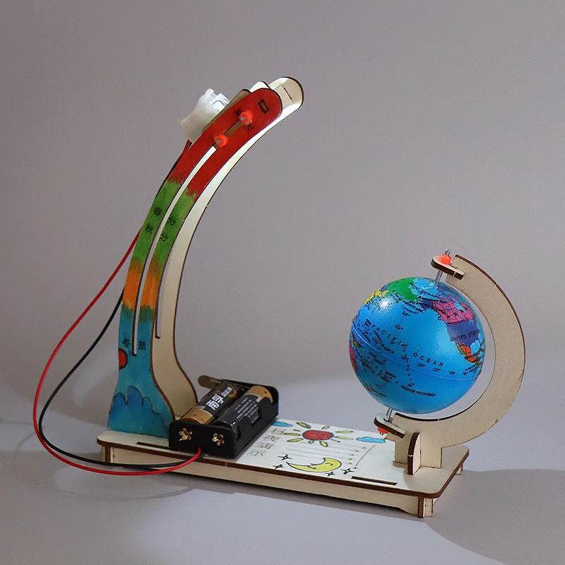 Day Night Alternation Globe Kids Science Toys DIY STEM Technological Physics Learning Kit Funny Teaching Aids Educational Toys - AIAZ