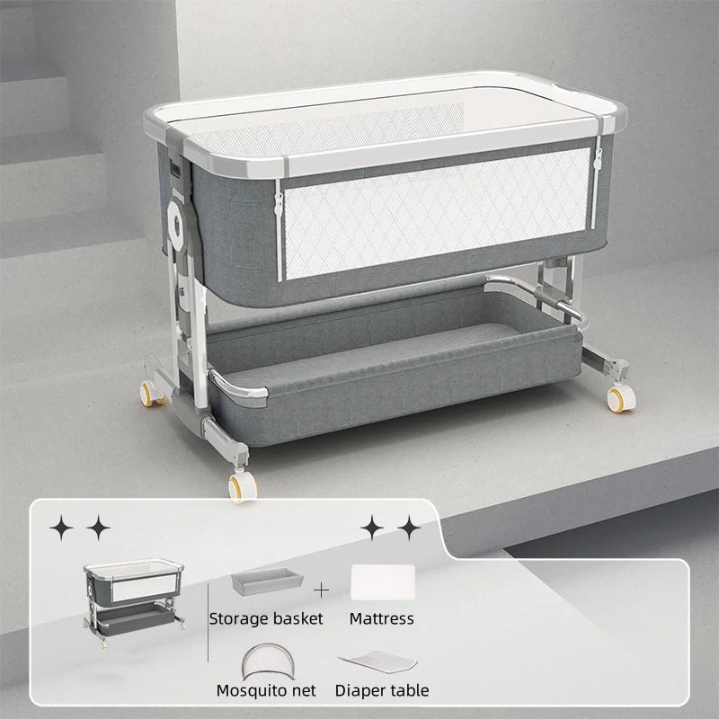 0-2 years old crib Removable portable baby bassinet adjustable height foldable multi-functional new child splice queen bed
