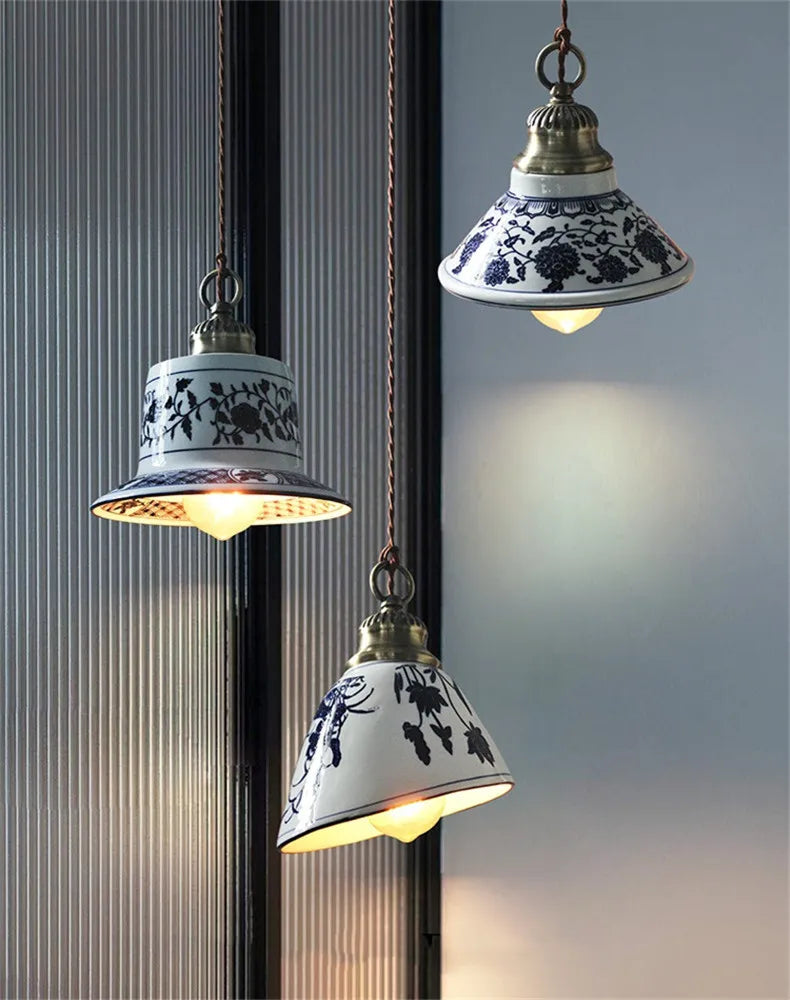 IWHD Modern Simple Ceramic LED Pendant Lamp Home Indoor Decor Lighting Bedroom Restaurant Dinning Living Room Lights Hanglamp