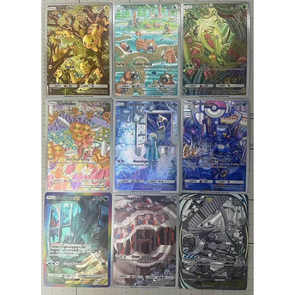 13PCS/SET NEW DIY Anime PTCG POCKET COLLECTION CARD WIGGLYTUFF TATSUGIRI ENGLISH VERSION Embossed Texture Flash Card Child Gift - AIAZ