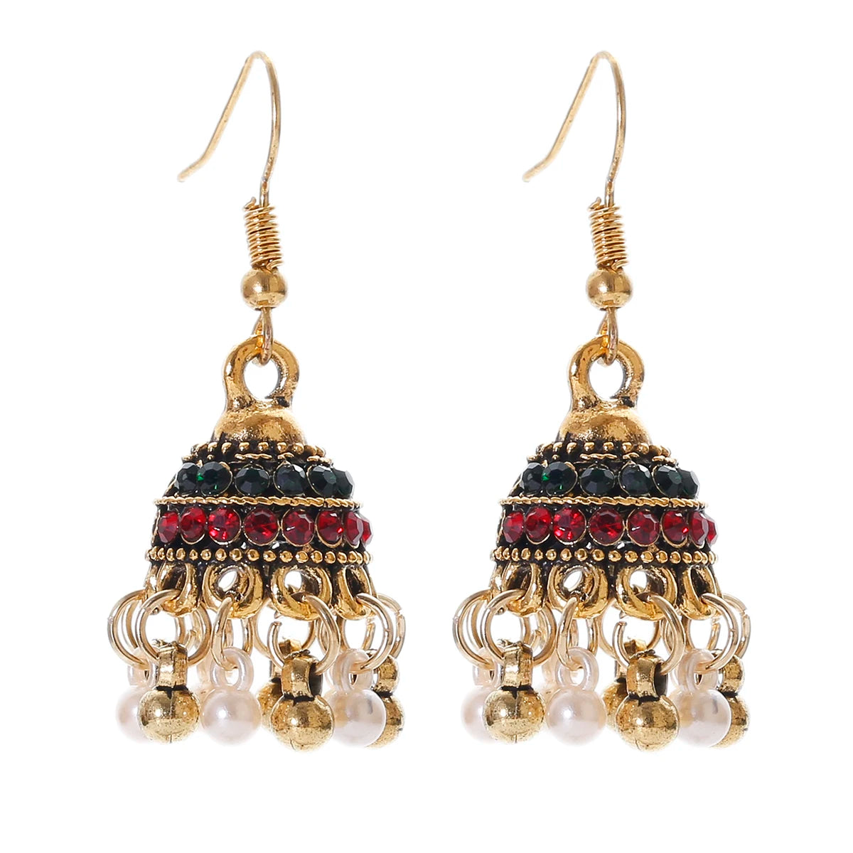Boho Afghan Ethnic Drop Earrings For Women Pendient Gold Color Gyspy Silver Color Bell Ladies Indian Earring Jewelry
