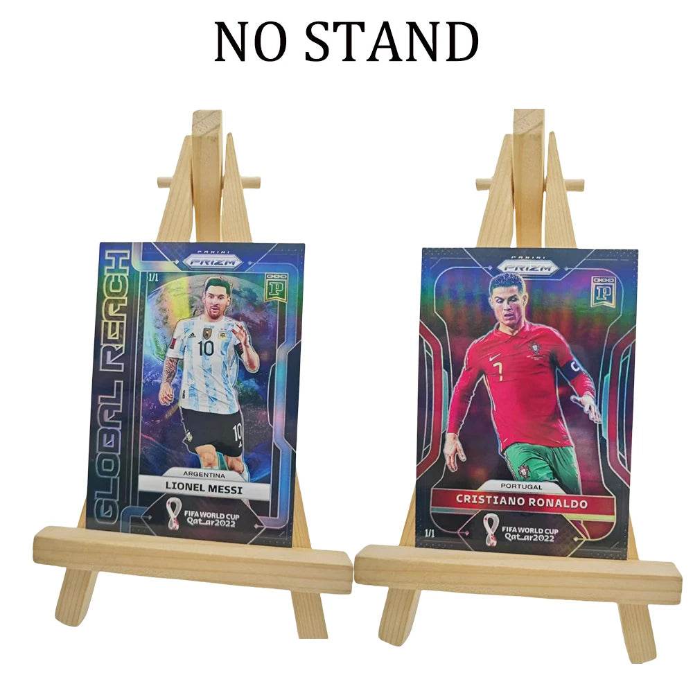 Panini collectible card laser flash DIY Messi Cristiano Ronaldo Kylian Mbappe David Beckham Card bricks Holiday gifts 1.5mmthick - AIAZ