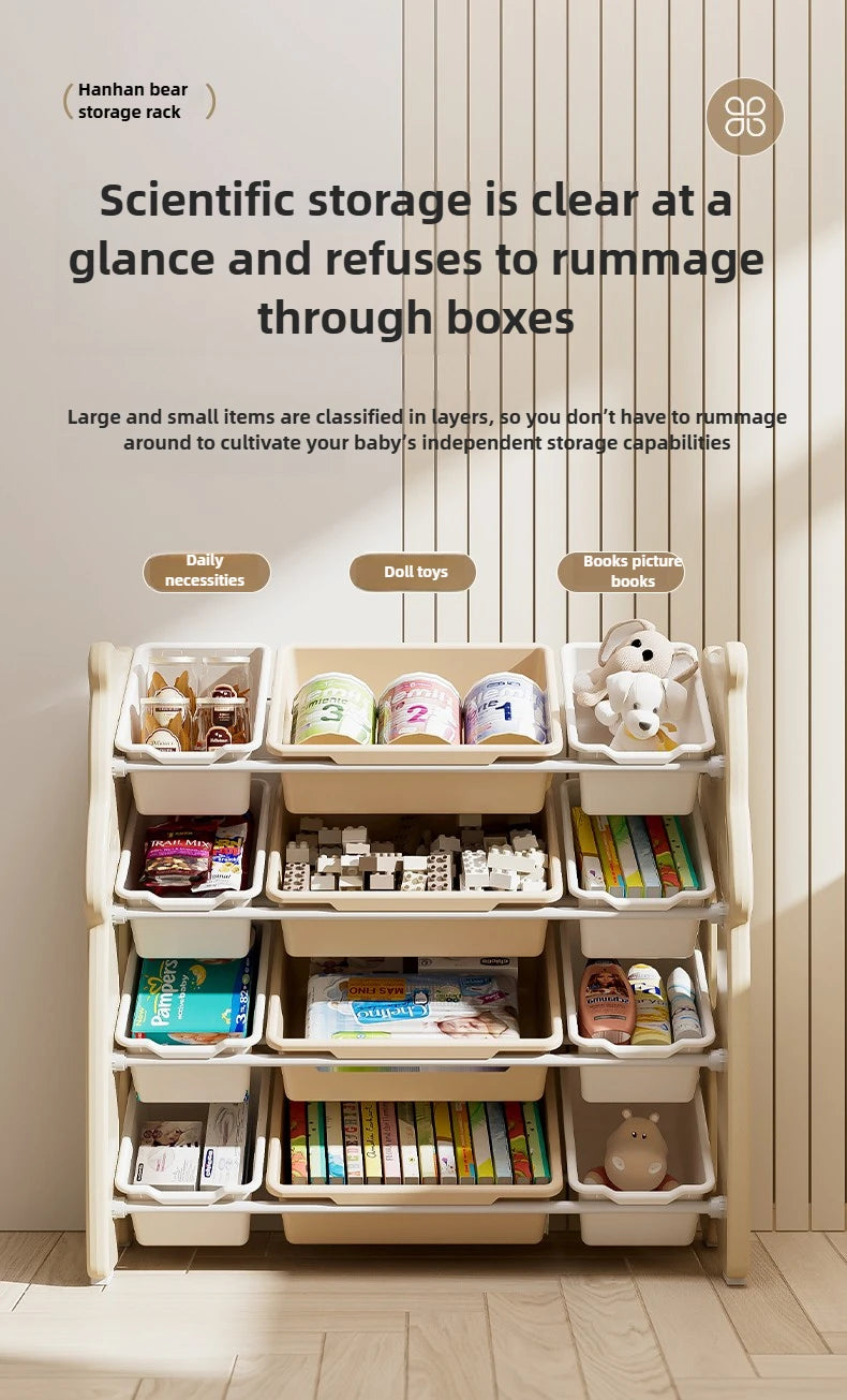 Children's Toy Storage Rack, Floor Standing Multi-layer Storage Rack, Easy Classification and Organization Storage Rack