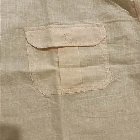 Shirts for Men Handmade Shirt Man Double Pocket Shirt Short Sleeve Men Shirt Linen Shirts for Men Men Cotton Shirt Short Sleeve - AIAZ