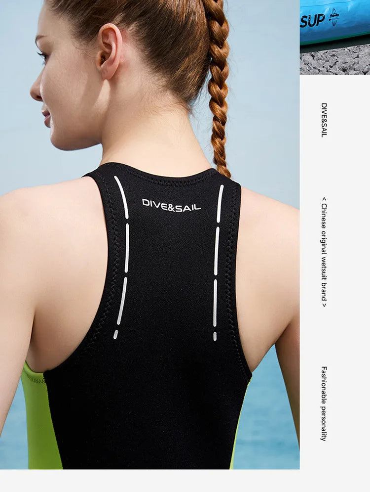 2MM Diving Pants Sunscreen Cold Proof Warm Men Women Neoprene Diving Vest Sleeveless Wetsuit Top Surfing Snorkeling