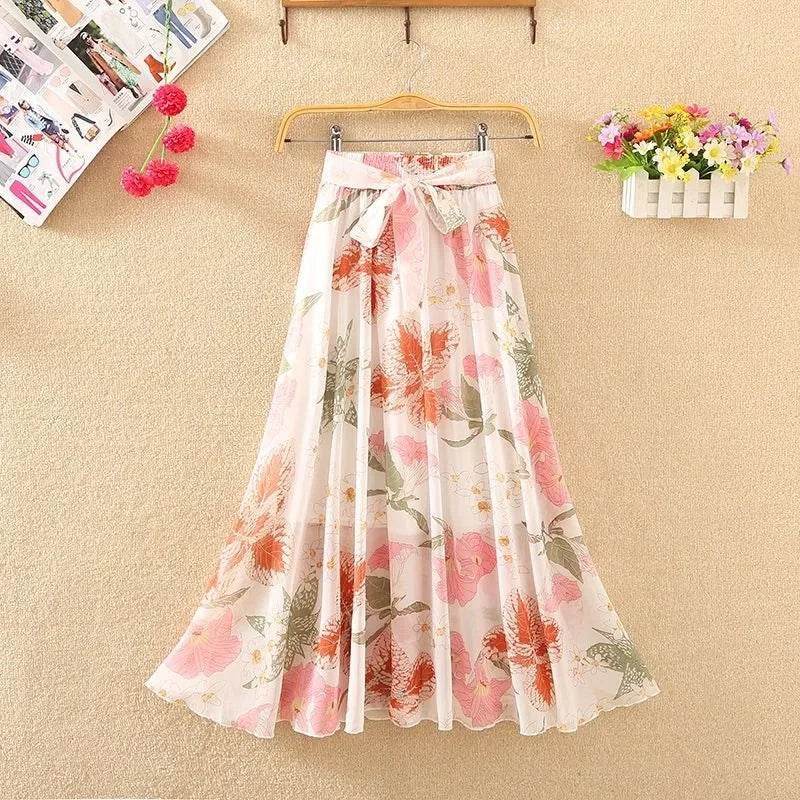 Skirts for Women Summer 2024 A Line High Waist Woman Skirt Casual Trend Modest Vintage Cheap Quality Korean Fashion Style Y2k V - AIAZ