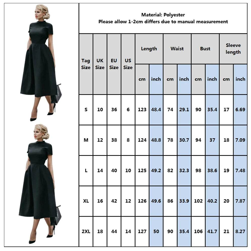 2022 Women Elegant Black Dress Half High Collar High Waist A-Line Dresses Slim Fit Midi Dress Office Lady Female Solid Vestidos - AIAZ