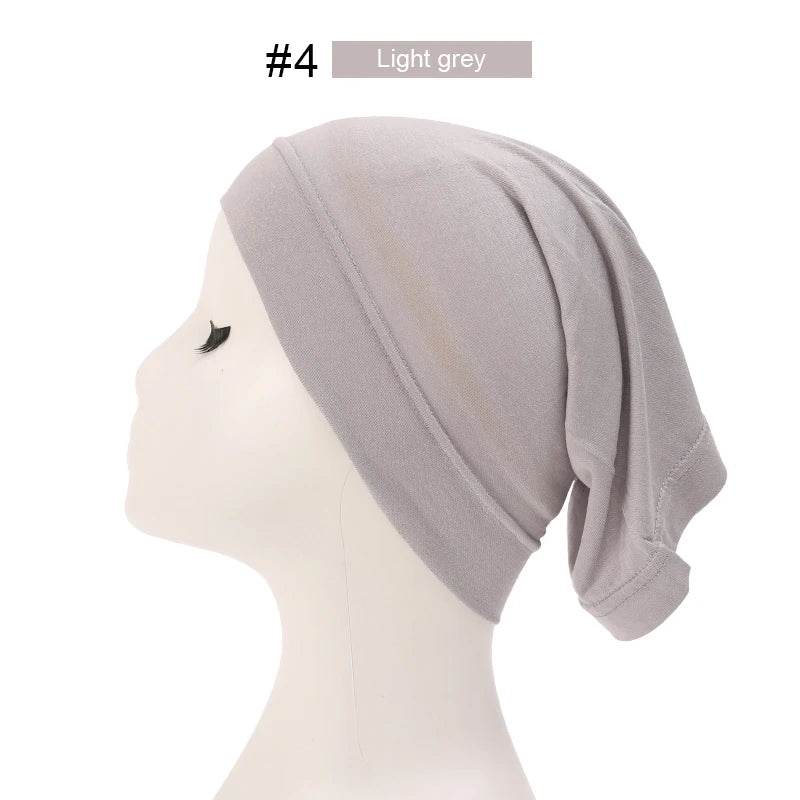 Fashion Muslim Hijab Caps Solid Underscarf Women Veil Modal Cotton Hijab Muslim Scarf Turbans Head Women's Hijabs Hat Islamic - AIAZ
