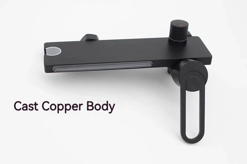 Bathtub Shower Faucet Single Handle Spout Mixer Tap With Hand Shower Wall Mount Platform Bath Mixer Water Faucet Wall Mounted