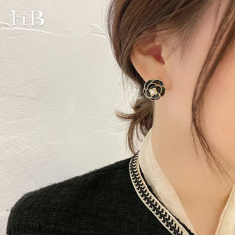 New High-end Atmosphere Decoration Shine Fashion Women Temperament Personality Exaggerated Earring Wedding Jewelry Birthday Gift