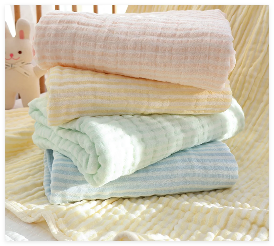 Muslin Swaddle Blankets Newborn 6 Layers Cotton Bamboo Soft Baby Blanket Receiving Blanket For Boys Girl Toddler Baby Bath Towel