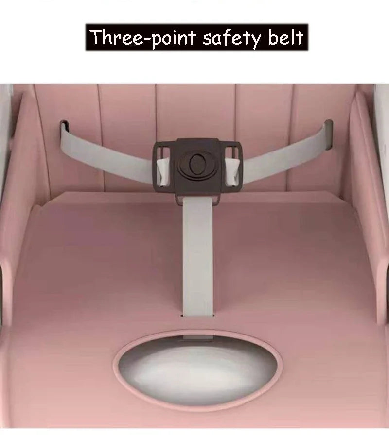 Folding Baby Highchair Kids Chair Dinning High Chair for Children Feeding Baby Table and Chair for Babies Toddler Booster Seat