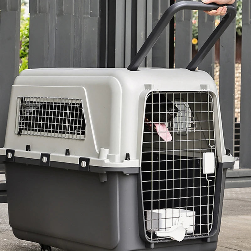Dog Cage Pet Carrier Kennel Dog Travel Cate Portable Dog Cage for Small and Large Pets Air Box