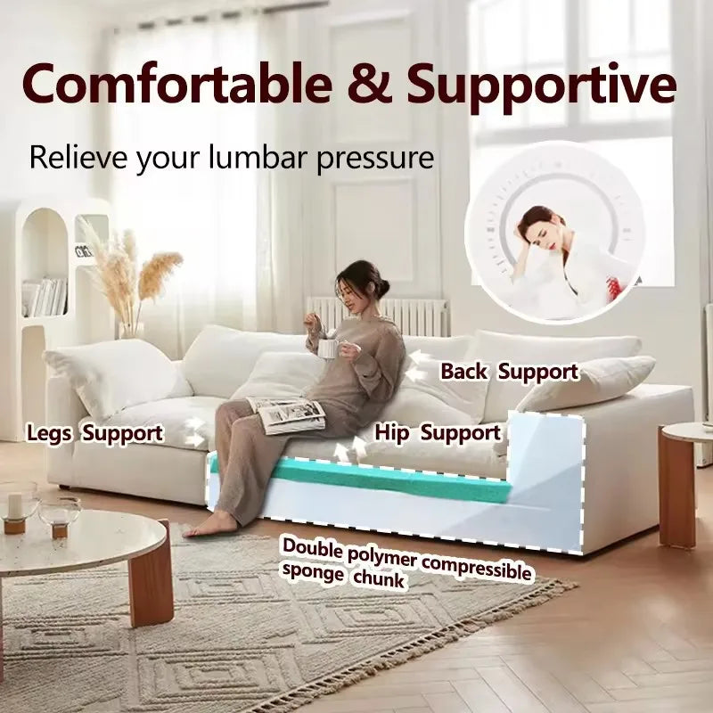 Modern Compression Modular Combination Cloud Fabric Sofa Set Furniture Vacuum Pack Compression Sofa for Boxed Living Room Sofas