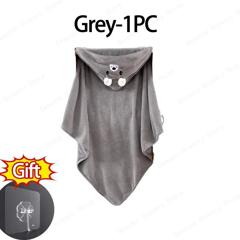 Hooded Coral Velvet Baby Bath Towel Cartoon Baby Elephant Wrap Blanket Super Absorbent Warm Bathrobe Newborn Baby Bath Towel