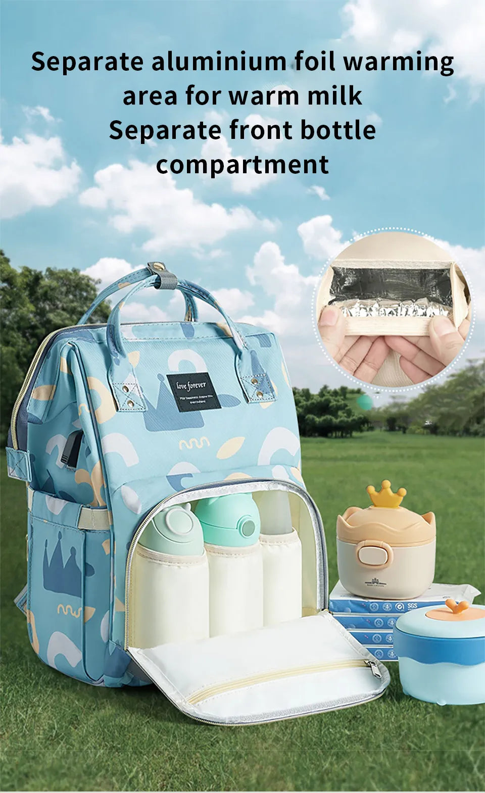 AIBEDILA Baby Diaper Bag Backpack Waterproof Mommy Travel Nappy Bag For Baby Care Maternity Stroller Bag Colorful Large Capacity