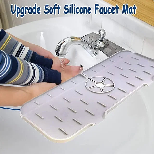 Kitchen Gadgets Silicone Faucet Absorbent Pad Shelf Sink Splash Catcher Countertop Protective Mat Bathroom Drain Mat Acceesories