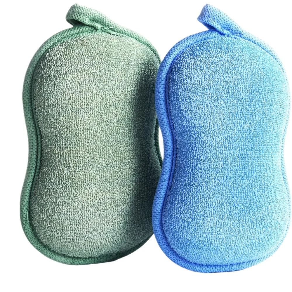 2Pcs Natural Baby Bath Sponge - Ultra Soft Baby Sponge for Bathing - Kids Bath Sponges for Infants, Toddler Bath Time