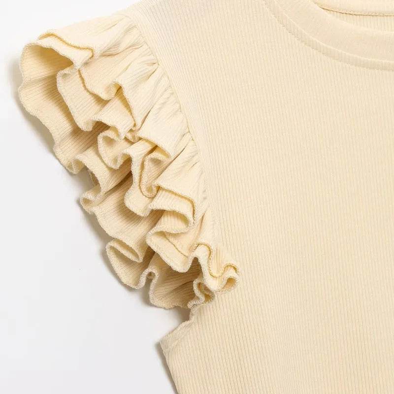 Top Women Summer Corset Woman Clothing Tank Crop Knitted Top Female Y2k Ruffled Sleeveless Cute Street Style Casual Women's Vest - AIAZ