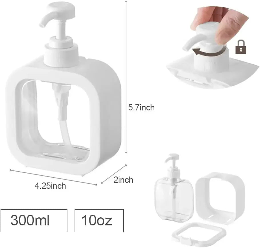 1 PC 300ml/500ml Bathroom Soap Dispenser Refillable Lotion Shampoo Shower Gel Holder Portable Travel Dispenser Empty Bath Pump