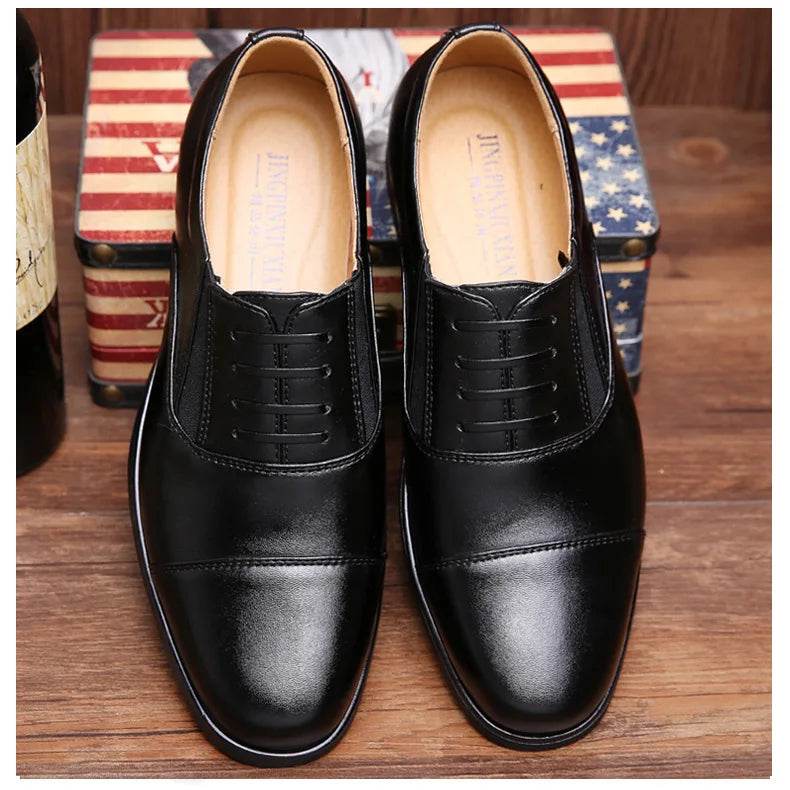 Men Dress Shoes Luxury Brand Business Leather Shoes for Mens Comfortable Pointed Social Shoe Male Sports Casual Footwear - AIAZ