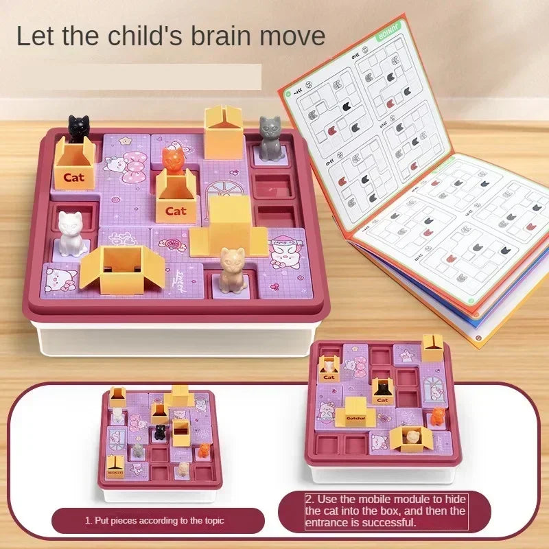 Children Logical Thinking Training Board Game Hidden Dog Maze Puzzles Educational Toys Parent-Child Interactive Children Gift