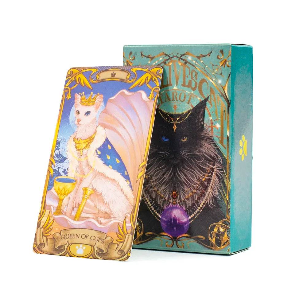 78 Card Deck Kitten Tarot Oracle Card Fate Divination Leisure Entertainment Family gatherings Tarot Card Game - AIAZ