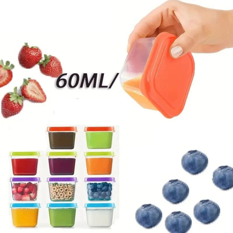 5Pcs Mini Small Snack Organizer Ketchup Salad Seasoning Portable Food Container Kitchen Seasoning Storage Container