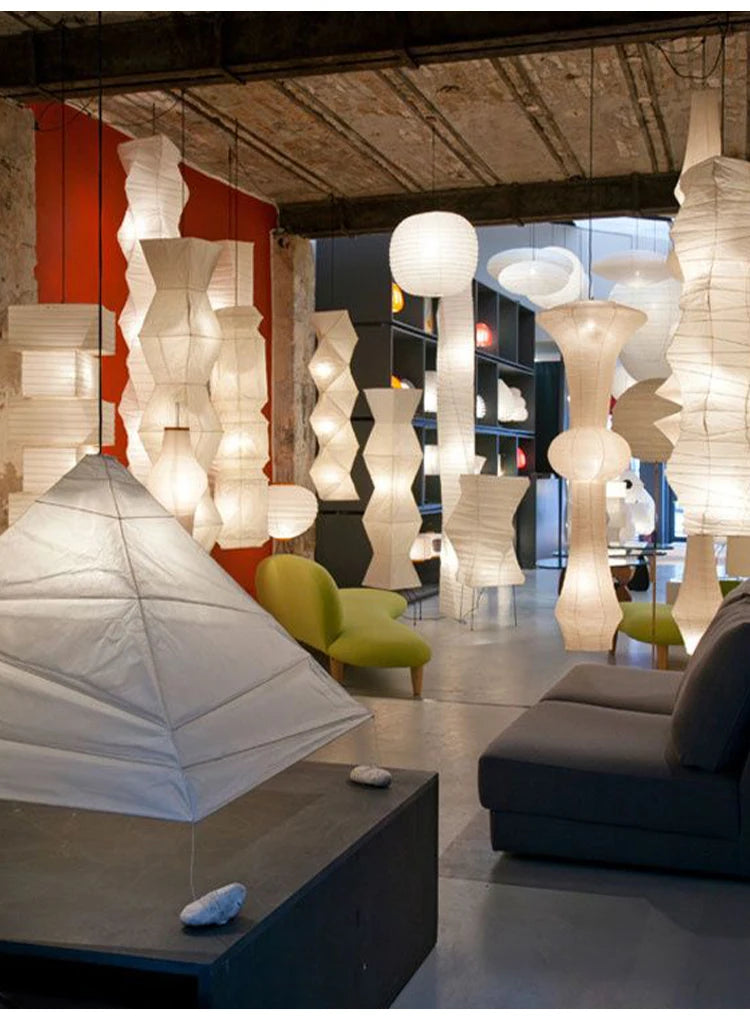 Janpanese Akari Rice Paper Lamp modern Noguchi Yong Pendant Lamp Living Room Bedroom Corner Designer Light