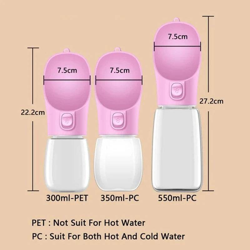 Portable Dog Water Bottle For Small Large Dogs Cat Outdoor Leakproof Walking Drinking Bowls Chihuahua French Bulldog Supplies - AIAZ