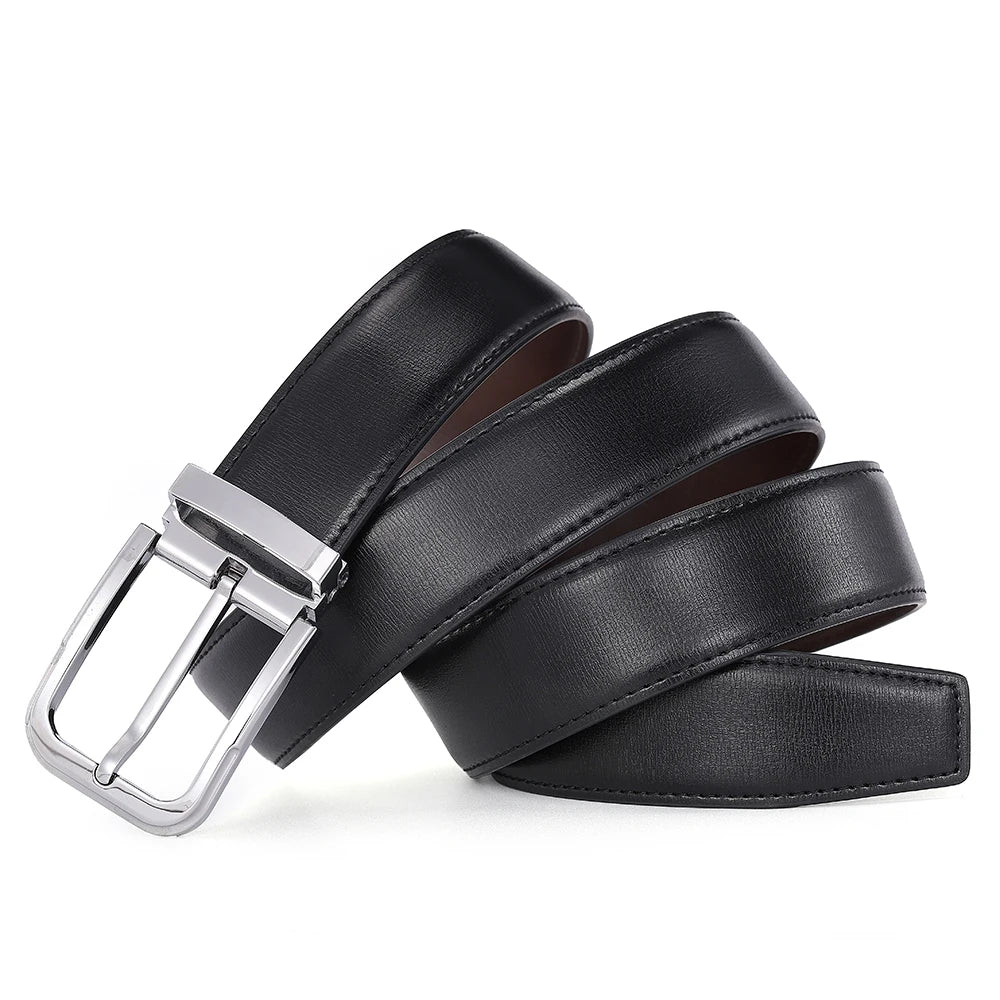 Pin Buckle Cowskin Belts for Men High Quality Men's Leather Belt Designer Strap Male Fashion Luxury Brand Waist Accessories